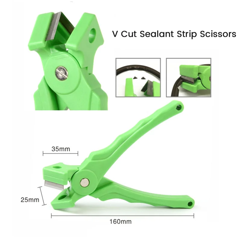 V-Mouth Rubber Strip Scissors 90-Degree Scissors T90-Degree Notch Pliers Sealed Right-Angle Pliers