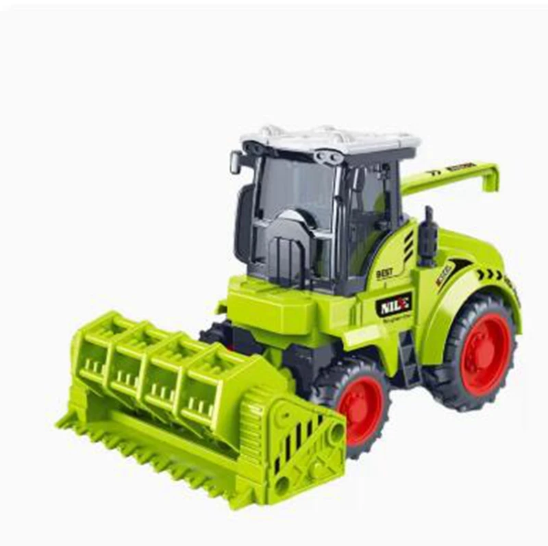 Children\'s agricultural machinery toy car tractor inertia harvesting wheat loosening machine transport vehicle model