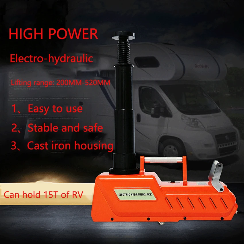 

Power Car Electric Hydraulic Jack 15Ton Trailer Automotive jacks Lift SUV Van Garage Emergency Equipment Repair Tools For Car