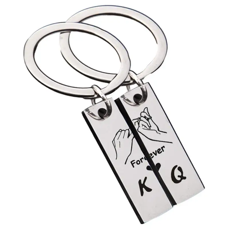 พวงกุญแจคู่รัก1คู่ชุดพวงกุญแจตกแต่งกระเป๋าเป้สะพายหลังความรักตลอดกาลของขวัญคู่สำหรับวันครบรอบวันวาเลนไทน์ปีใหม่