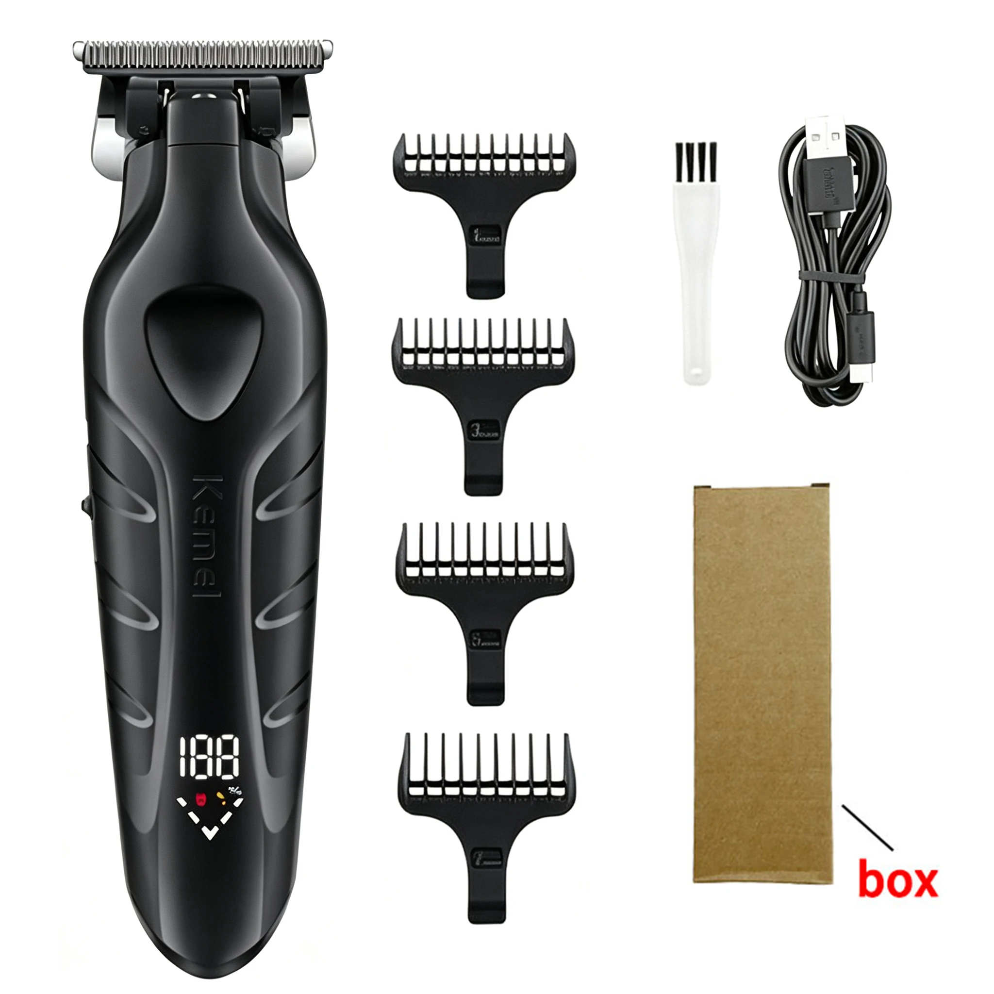 Kemei KM-2269 Draadloze Haartrimmer Heren Haarknipset Elektrische Kale Kop Trimmer Professionele Barbier Finish Haarknipmachine