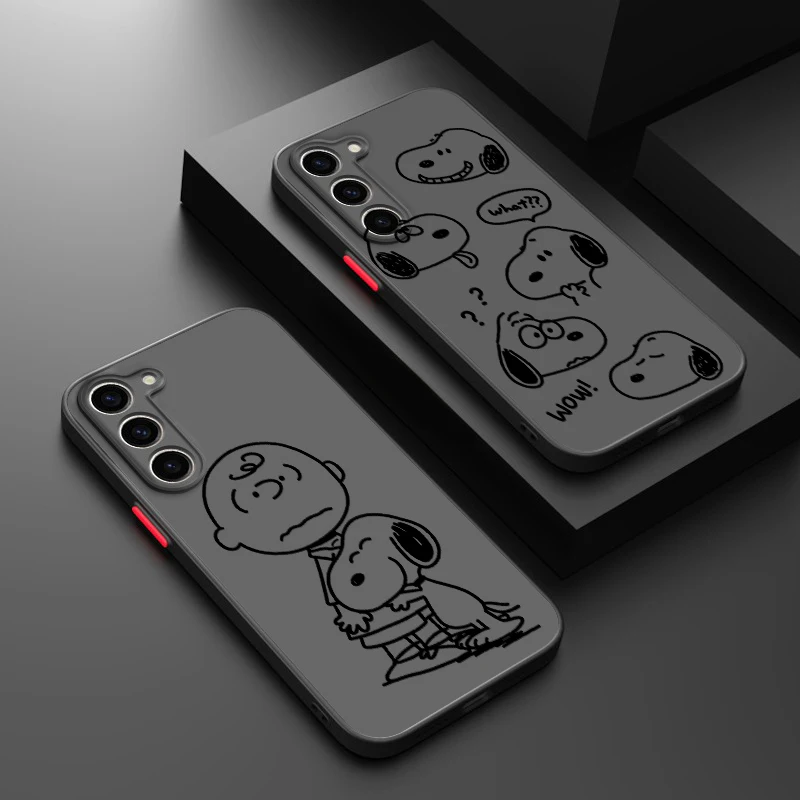 Comic s-snoopy art niedlich für samsung galaxy a91 a81 a71s a53 a04s a14 a13 a12 gefrostete