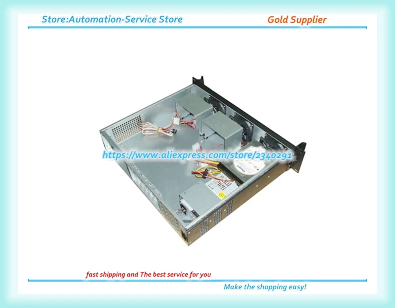 Алюминиевая панель 2U T3802BA Короткий серверный корпус Двое положение сервера Xeon