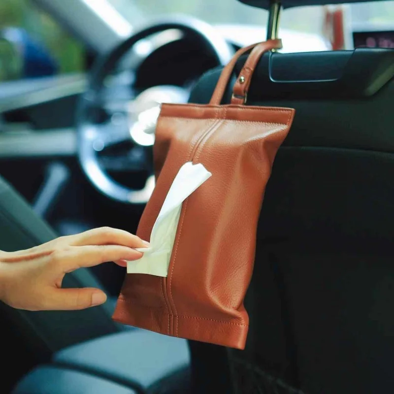 

Car Mounted Tissue Box Hanging Car Style Toilet Paper Box Car Interior Toilet Paper Box Hanging Bag Resistant