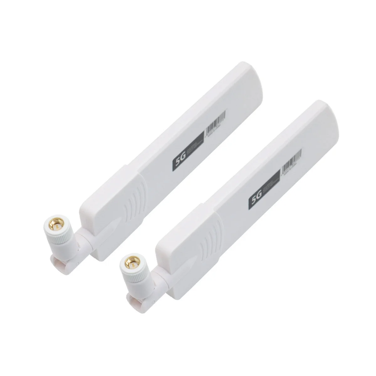 2PCS 5G/3G/4G/GSM Full Band Glue Stick Omni Wireless Smart Meter Router Module Gain 40DBi Antenna, White SMA Male