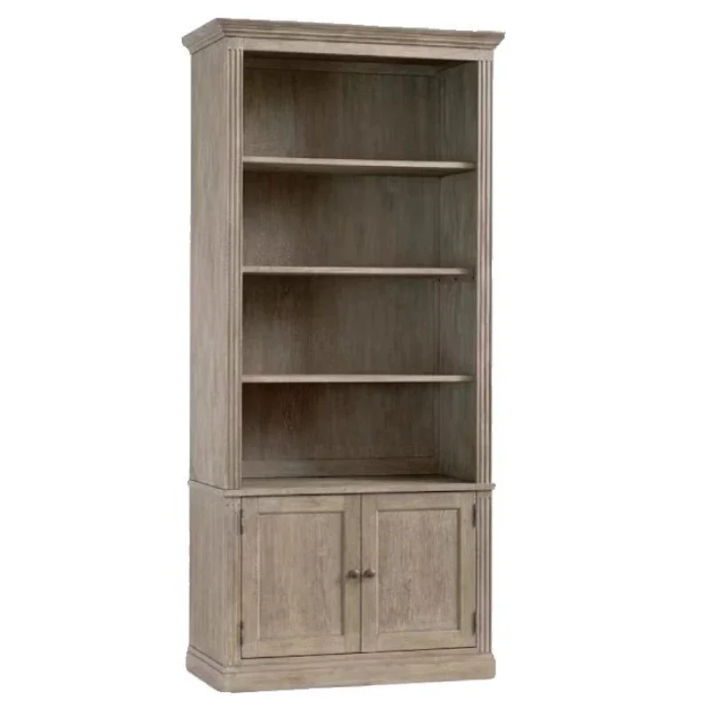 

American all-solid wood bookshelf floor-to-ceiling bookcase, storage living room storage rack, modern bookcase