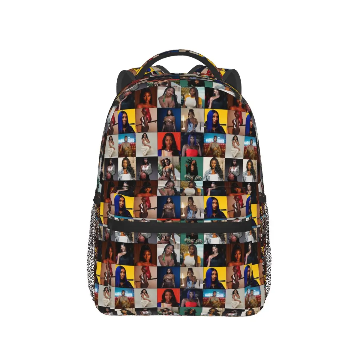 

Aya Nakamura Photo Collage Backpack Hot Sale Daypack Large Capacity Kids BookBag School Bag Shoulder Bags for Men Women