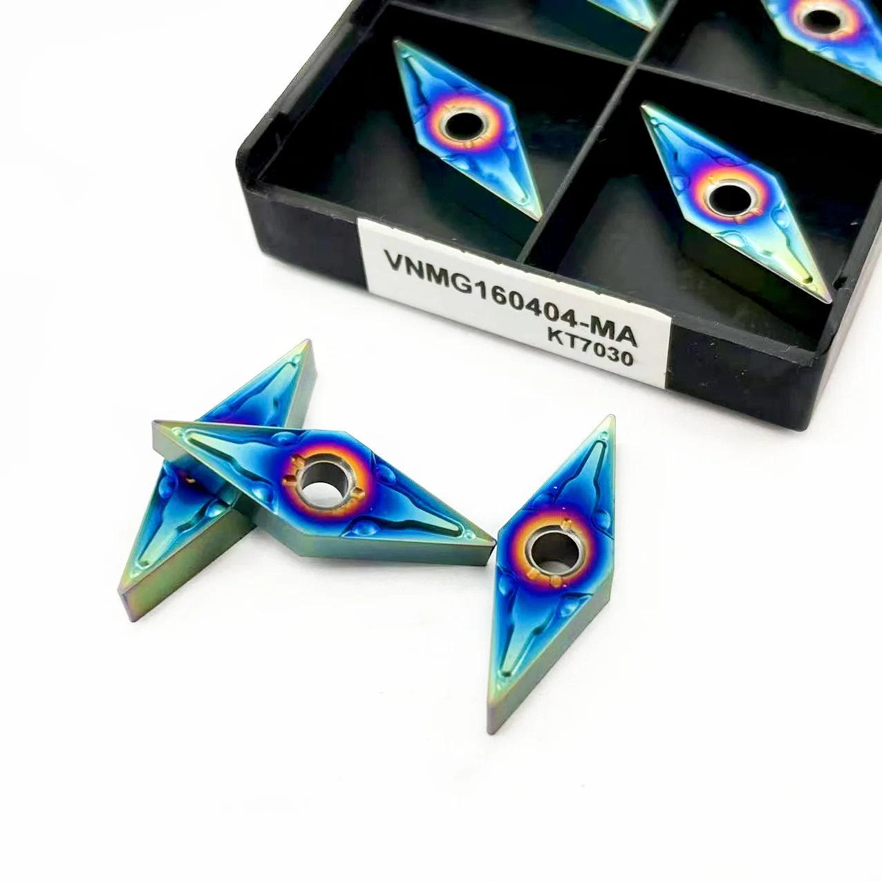 High-quality Blue Nano VNMG160404 KT7030 VNMG160408 KT7030 Turning Tool Blue Flame Series CNC Milling Blades VNMG160404 VNMG