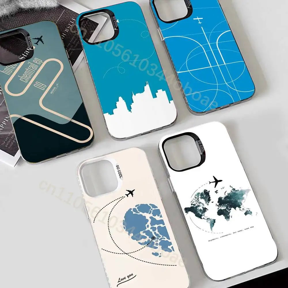

Airplane Line Phone Case For iPhone 17,16,15,14,13,12,11,Pro,MAX,Plus TPU Soft To Skin-friendly Cover