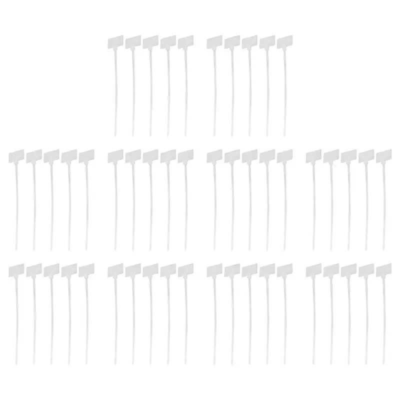 BAAJ-50Pcs Nylon Cable Tie Label Self-Locking Network Zipper Trim Wrap Ring Line Label