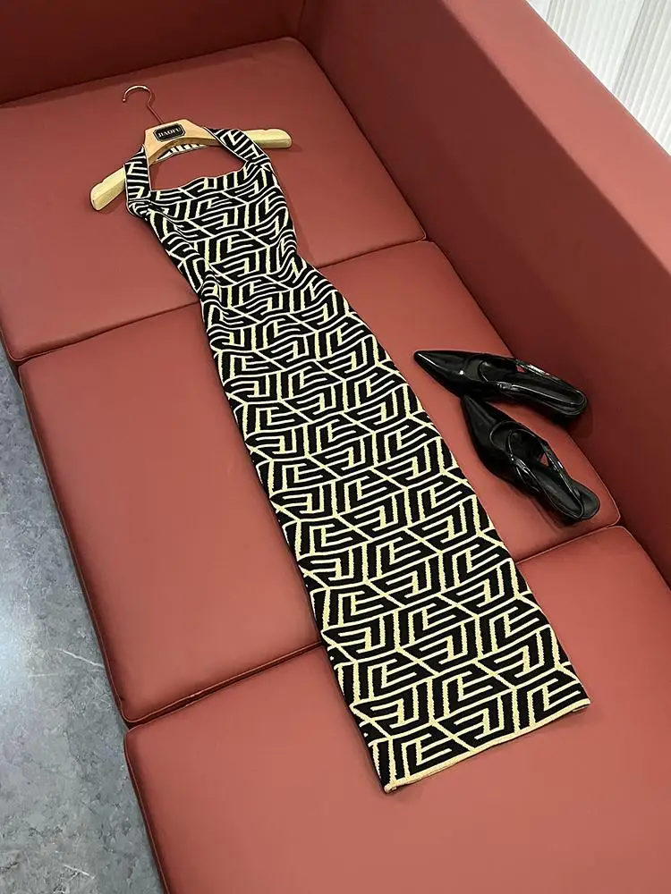 

Ele Knitted Long Svel Ne Hanging Sexy Tube Dr Slim Fit New Arrival Ci Commute Suitable High Waist Pure Color