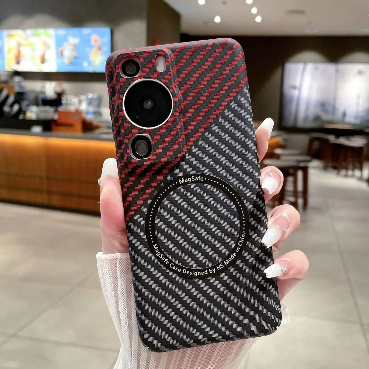 For Huawei Honor 90 80 70 60 50 Pro Case Hard carbon fiber Magnetic Protective Back Cover Case For Huawei Honor90 90Pro Shell
