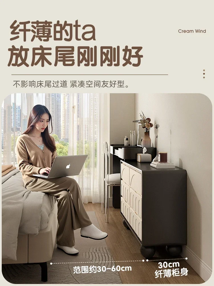 

Customized makeup table, chest, integrated flip mirror, bedside table, dresser