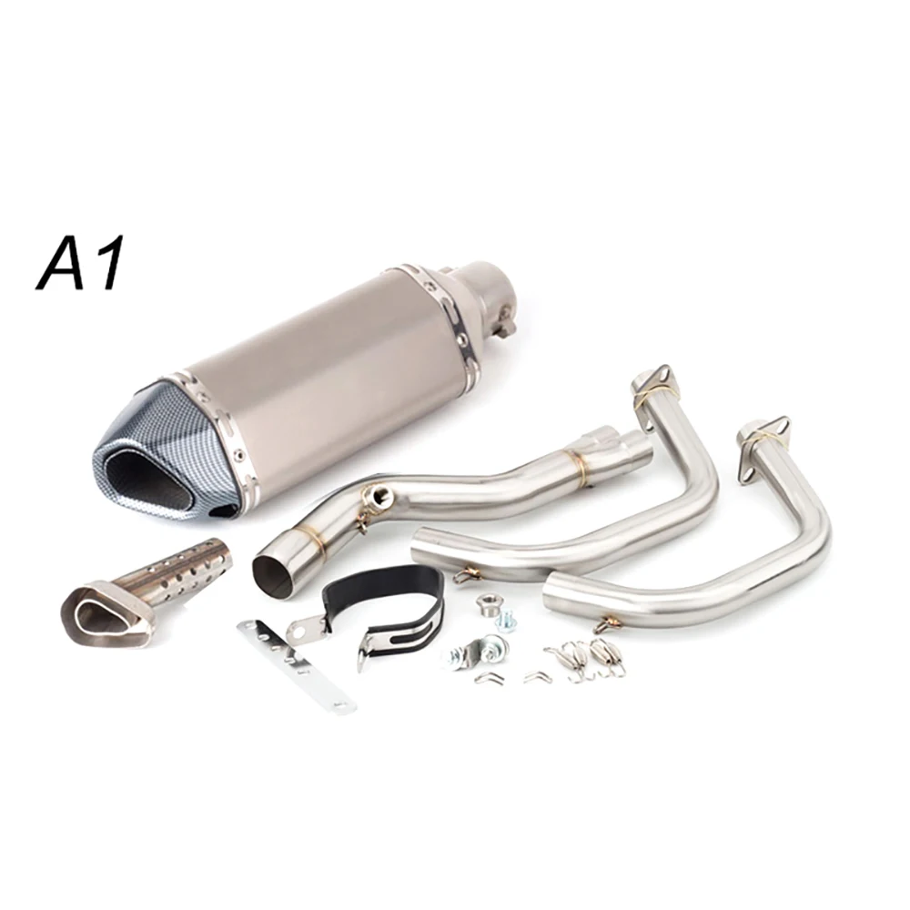 Silenciador de Escape para motocicleta, tubo delantero de Escape, sin cordones, Kawasaki Vulcan S650 650s VN650 EN650, sistemas completos de Escape modificado
