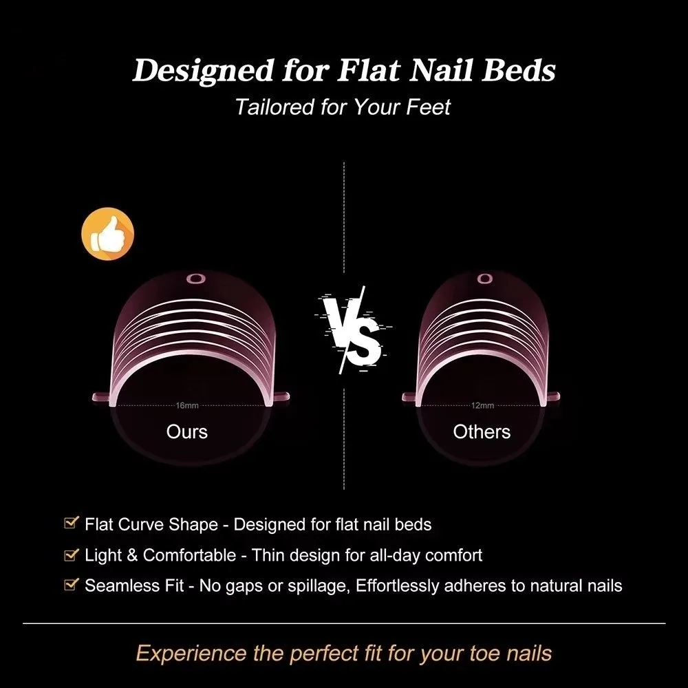 120pcs New Dual Forms Toe Nail Mold Acrylic Full Cover Poly Nail Gel Molds Toenail Top Forms For Extension