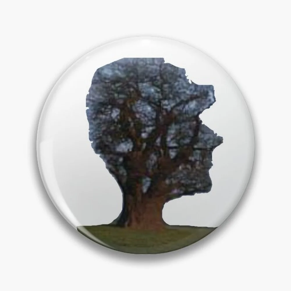 ELEGANT TREE Pin Holographic Star Heart Pin Brooches Laminated Button Fashion Accessory