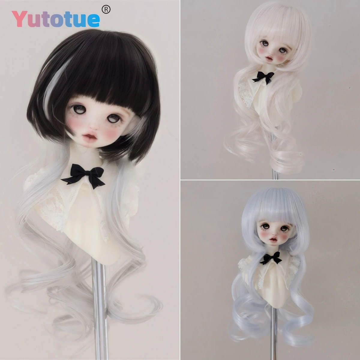 Yutotue Dolls Hair Wig for 1/6 BJD Doll Cute Doll DIY Replacement Wigs fit for head circumference 15-17cm