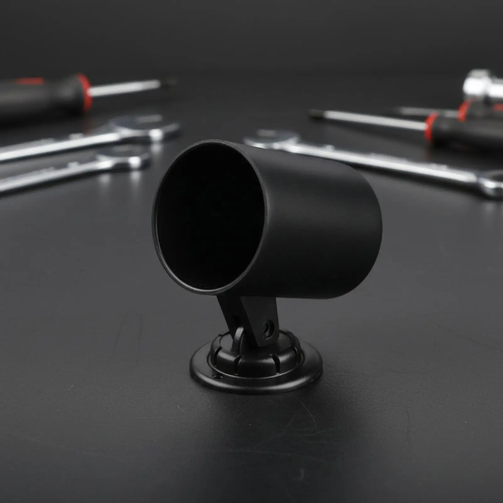 Car Gauge Pod Single 52mm Black ABS Adjustable Mount Holder for Dashboard Center Console Setup