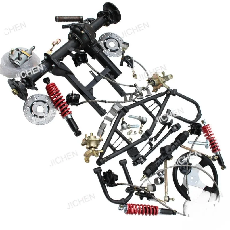 

Modified Kart Rear Axle Accessories Suspension Assembly Disc Brake Tire Shaft Transmission Front and Rear Four-wheel Direction