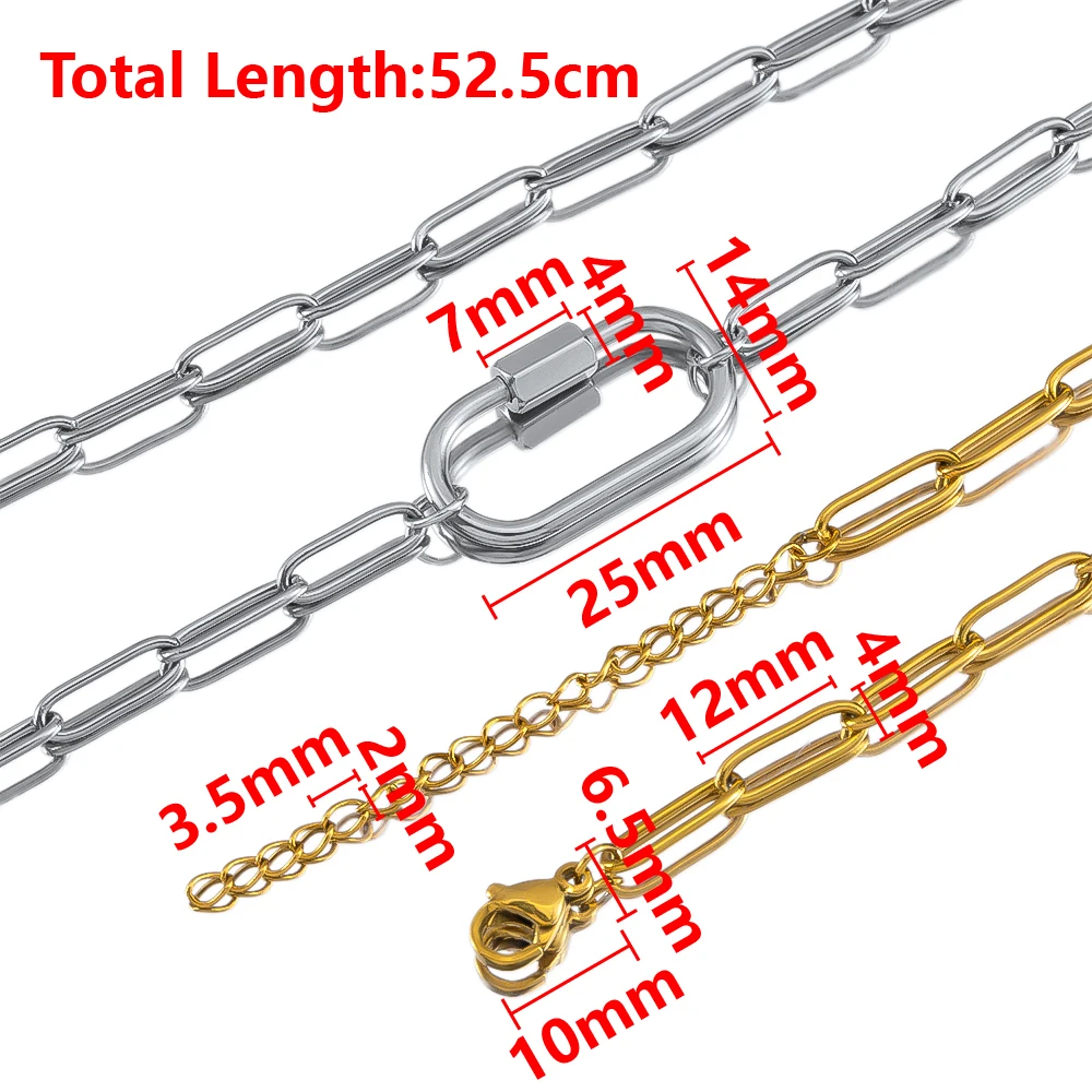 DIY 목걸이 팔찌 18K 골드 용광로 도금 미니멀리스트 스타일 재료에 대한 스테인레스 스틸 체인의 1pcs 수제 조립