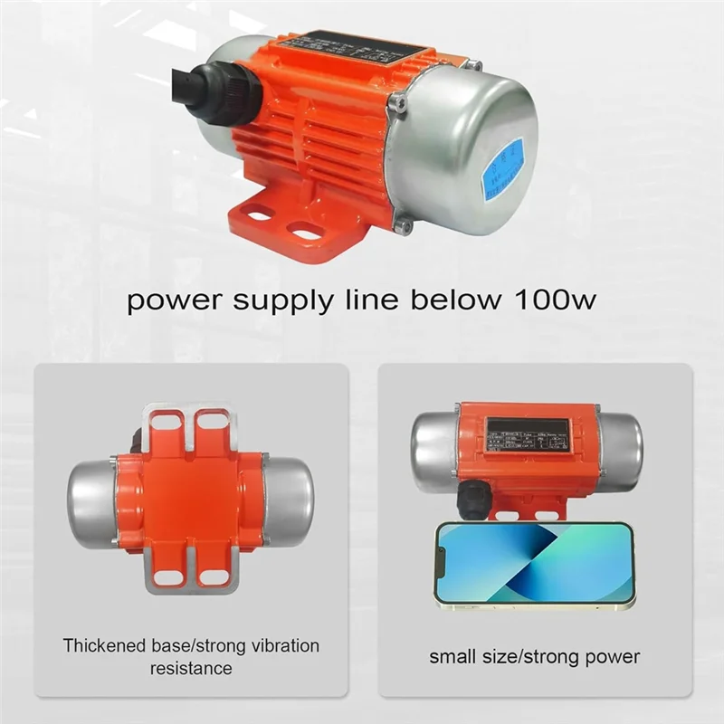 

【Flash Deal】110V Single Phase AC Concrete Vibration Motor 3600RPM 30W With US Power Plug For Shaker Table US PLUG