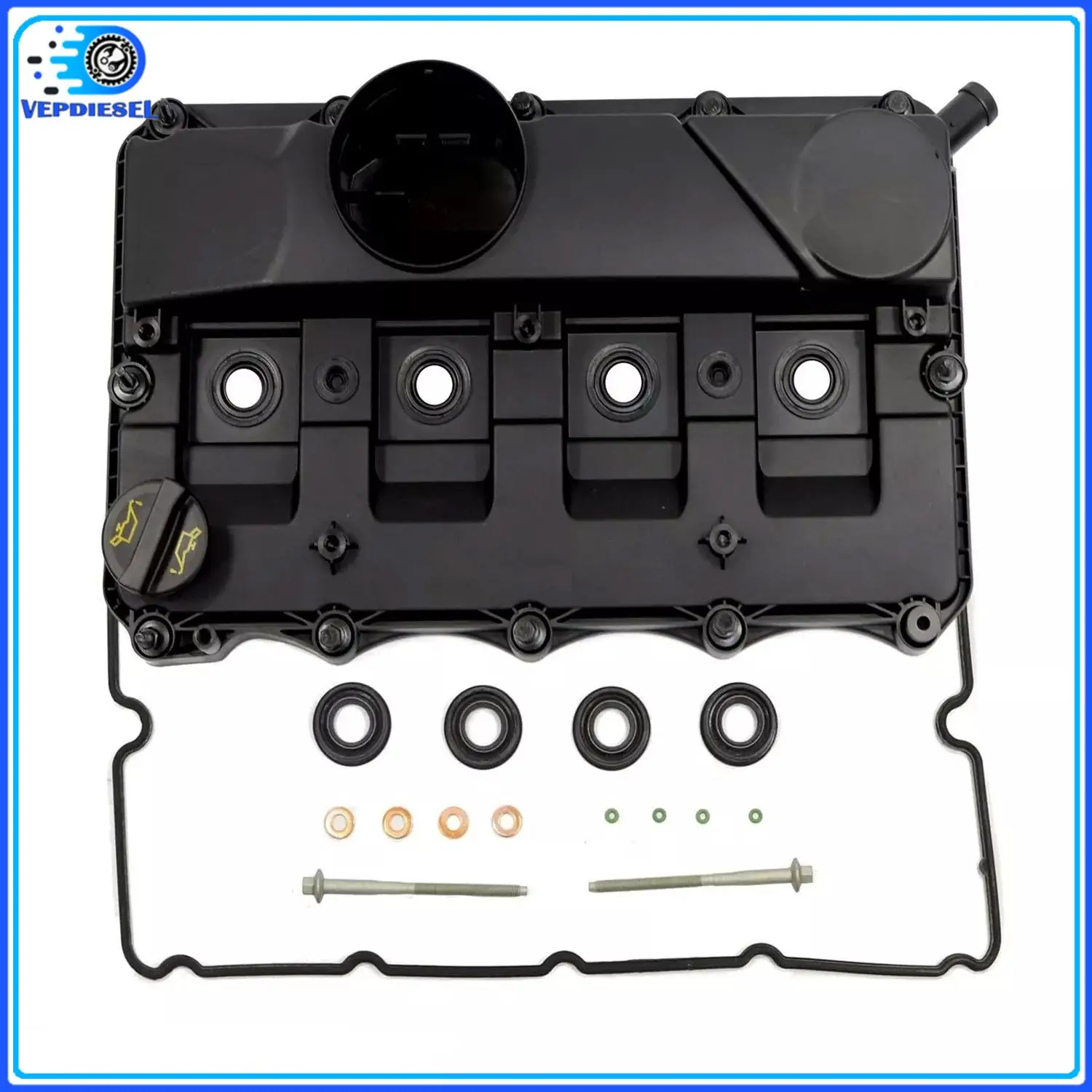 

1set Rocker Cover For Ford Transit MK7 2.2 FWD Camshaft Cover Injector Seals Bolts 2006-2013 Auto Accessories