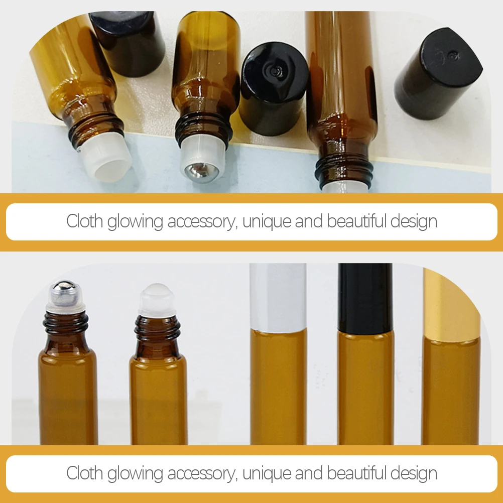 20Pcs Roll on Bottles 3Ml Glass Essential Oil Roller Bottles Refillable Smooth Thick for Aromatherapy and Perfume Storage