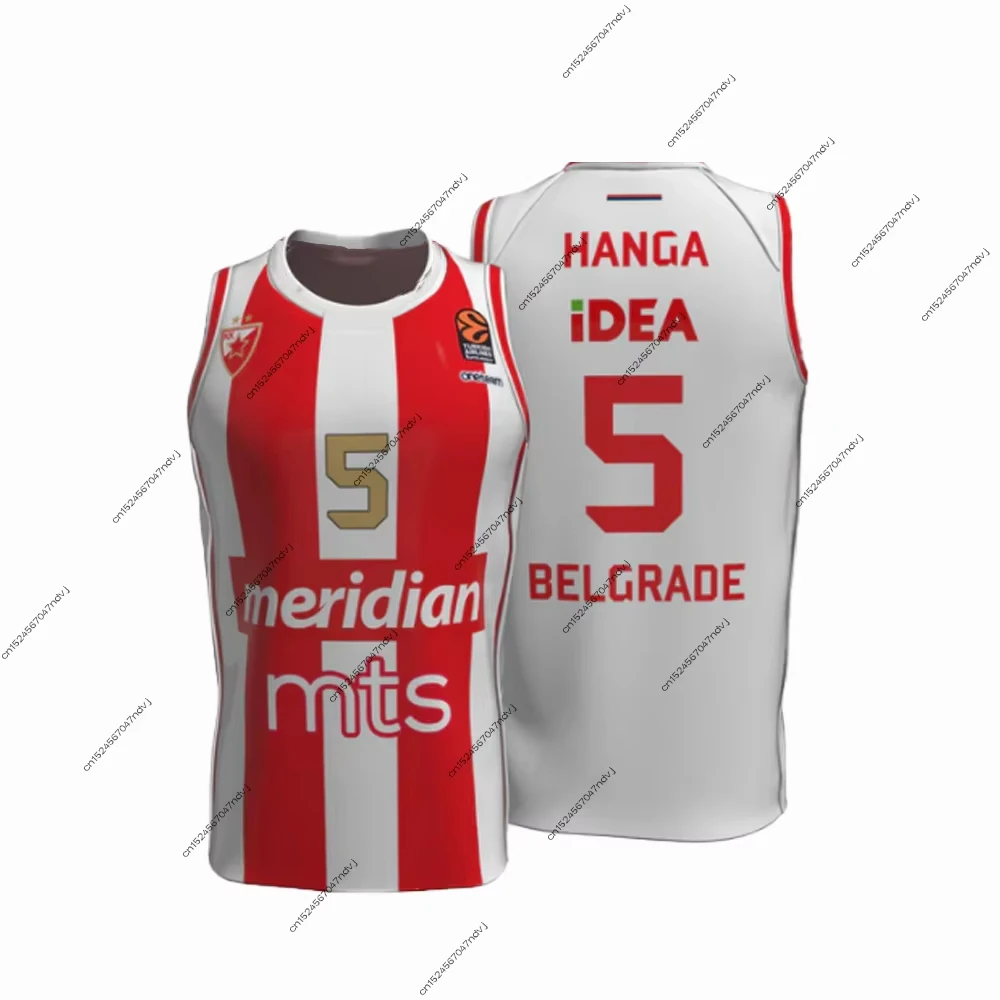 24/25 New Arrivals KK Crvena Zvezda Basketball Jersey Vest Serbia Men/Boy Basketball Jersey Fans Special Basketball Kit Tops