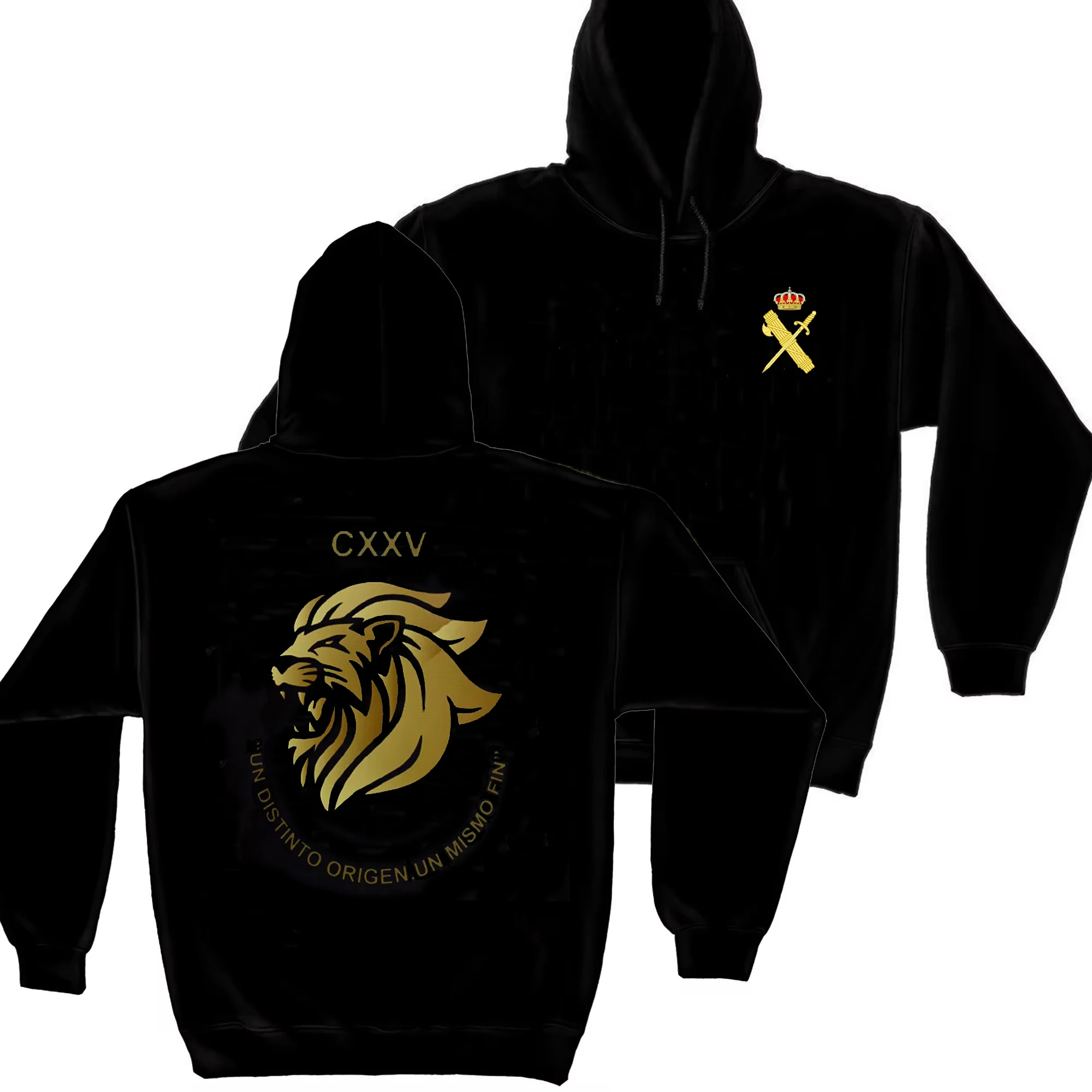 

Guardia Civil Española. Spanish Civil Guard Lion Pullover Hoodie Comfortable Cotton Casual Mens Sweatshirt Fashion Streetwear