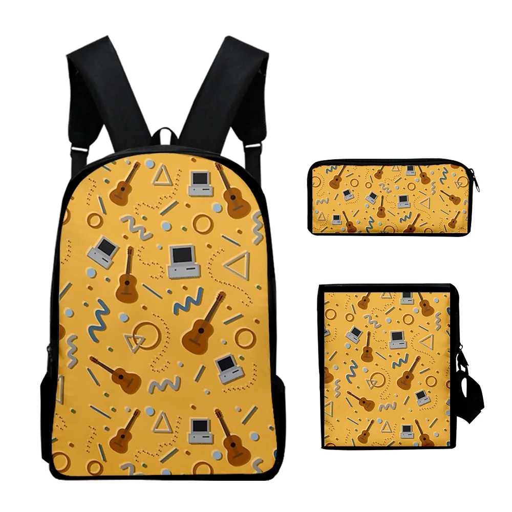 Trendiger, beliebter, lustiger Dreamteam 3D-Druck, 3 Stück/Set, Schüler, Schultaschen, Laptop, Tagesrucksack, Rucksack, geneigte Umhängetasche, Federmäppchen