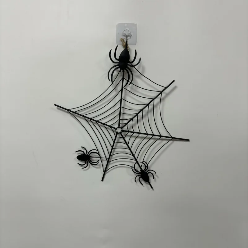 Nieuwe Creatieve Halloween Smeedijzeren Spinnenweb Wanddecoraties Vakantie Decoraties