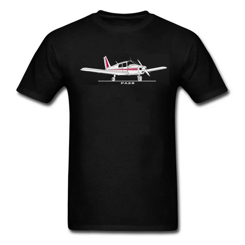 Novos topos imprimir letras dos homens t camisa roupas de algodão novo aeroclássico ppl piloto piper pa28 aeronaves inspirado camiseta