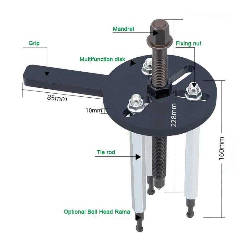 Bearing Extractor Removal Tool Three-jaw Puller Inside and Outside Bearing Universal Tool Multi-function Puller Dedicated