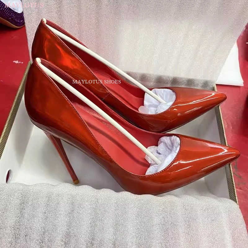 Shoes Women Pumps Fashion High Heels Shoes RED GOLD BLUE White Shoes Women Wedding Shoes Ladies Stiletto Women Heels 2024