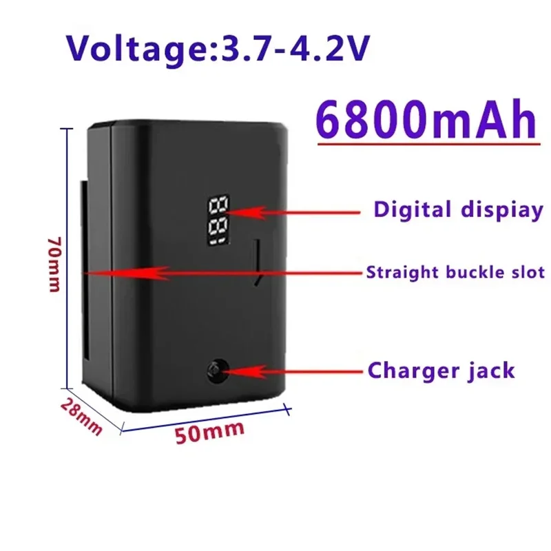 3.7V 6800mah 100% New Chargeable High Power Battery for 360 Laser Level Building Tools for Levelling 3D 12 Line Powerful Green