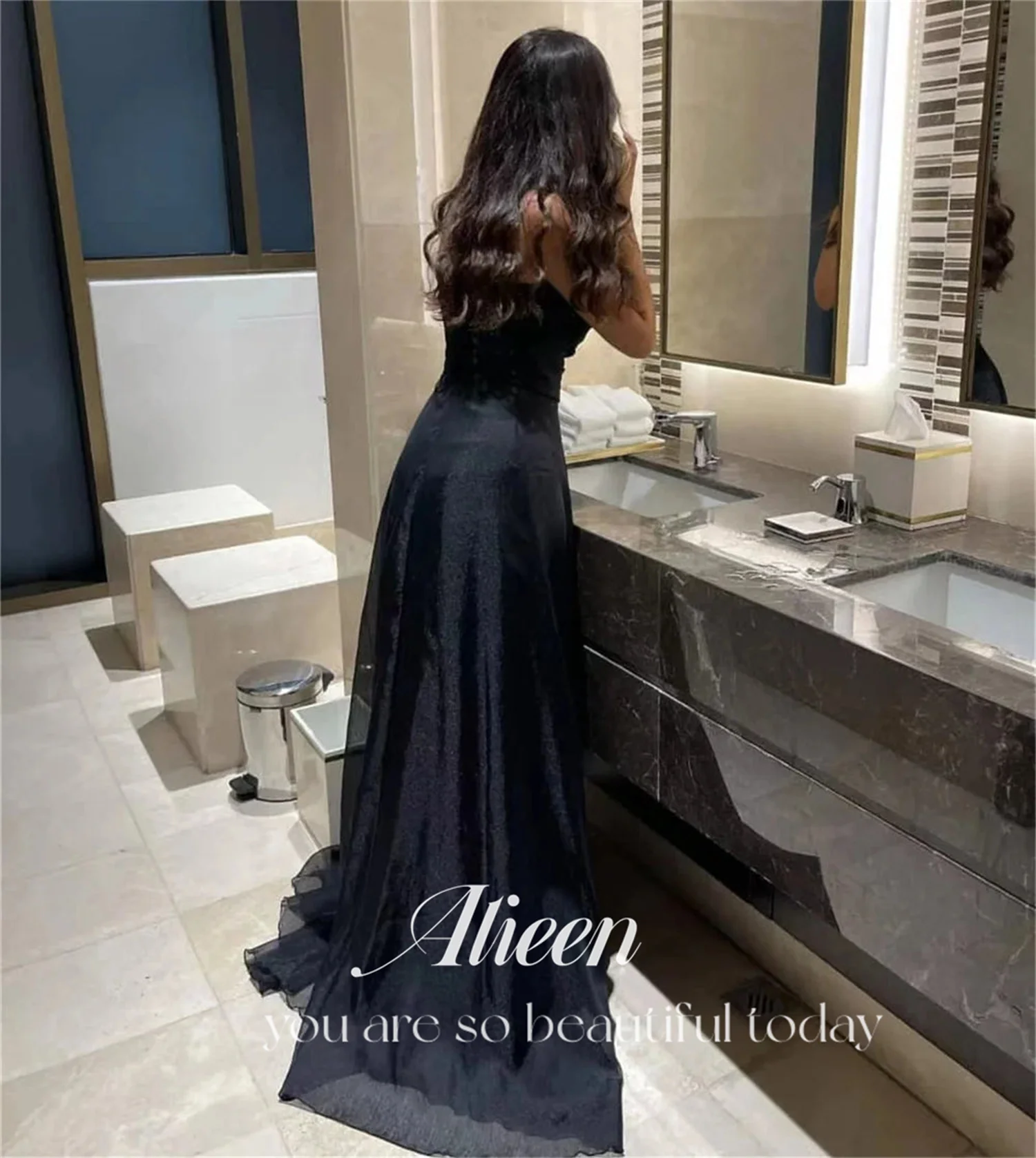 Aileen Strapless Elegant Woman Wedding Party Dress Luxury Evening Dresses 2024 Gala Prom Graduation Luxurious Women's Saudi Long