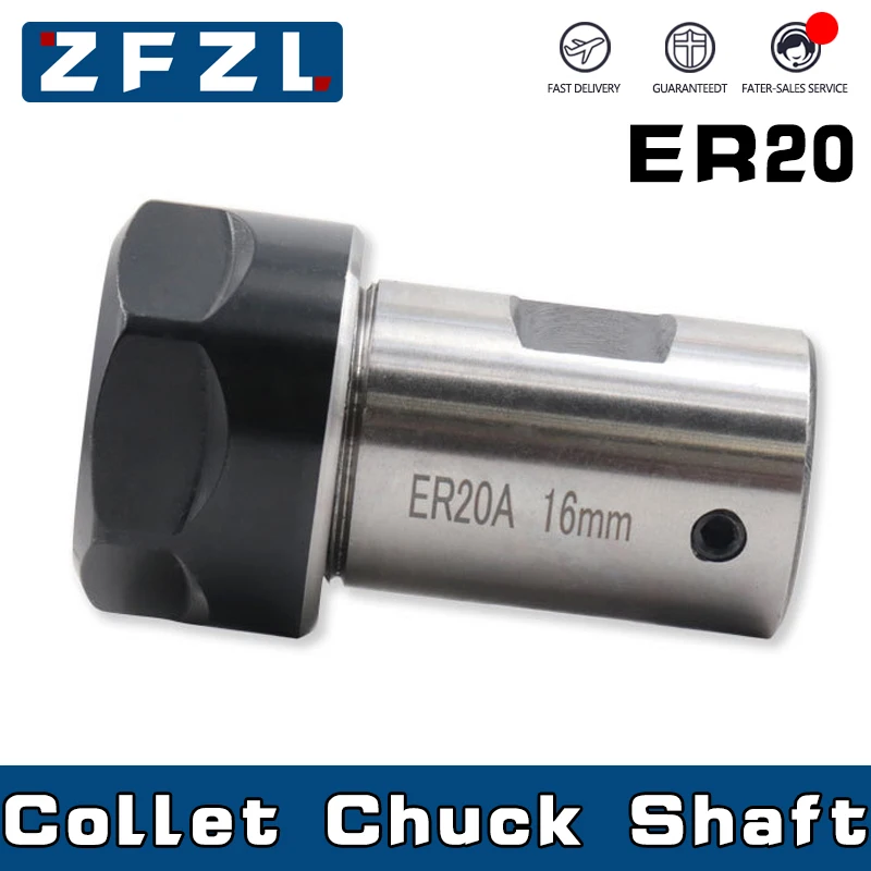 1PC ER20A 6MM 8MM 10MM 11MM 12MM 14MM 15MM 16MM 19MM ER20  Collet Chuck Shaft Lathe Tools Spindle Extension Rod For CNC Machine