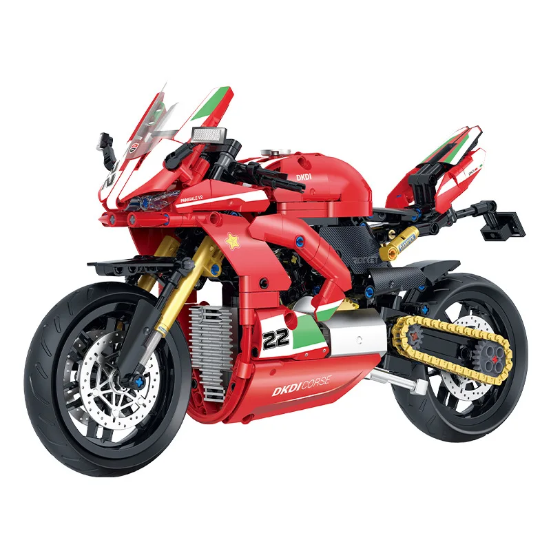 

IN STOCK MOC Technical 1:8 Motorcycle Building Blocks Bricks Model Assembling Toys for Children Birthday Gift Set