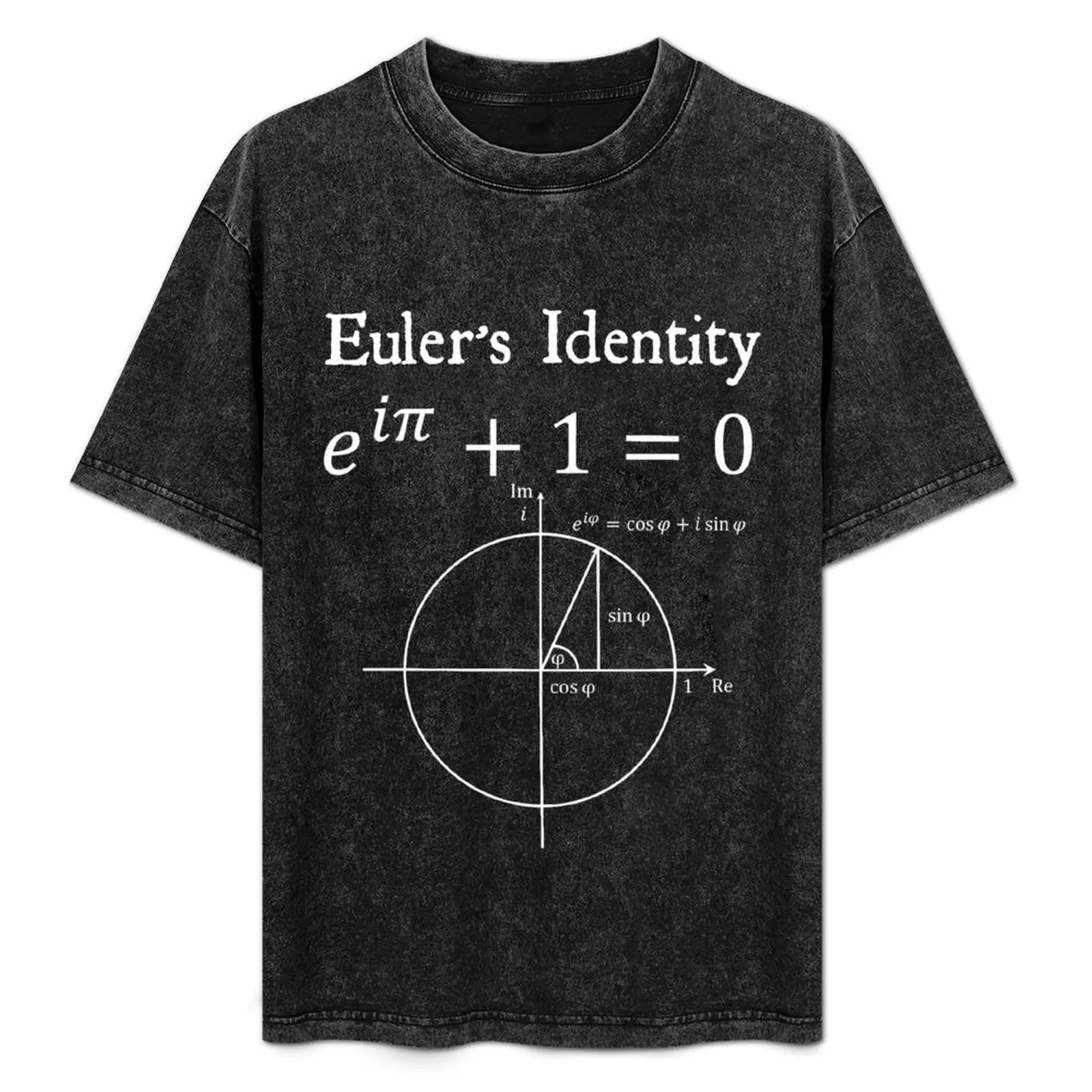 

Euler's Identity Vintage Math Design White on Black Background T-Shirt shirts graphic aesthetic clothes shirts men