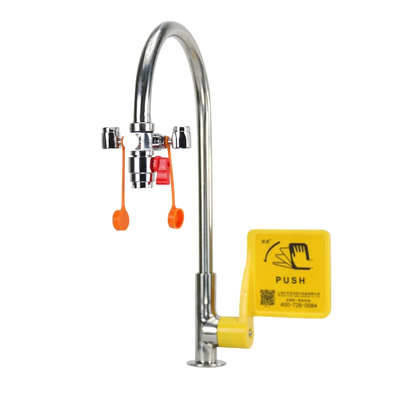 Desktop eye wash fountain with valve ball for eye wash emergency