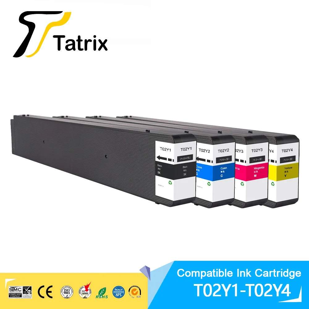 tatrix para epson 02y t02y1 t02y2 t02y3 t02y4 t02y100 cartucho de tinta jato de tinta colorido compativel premium para impressora epson wf c21000 01