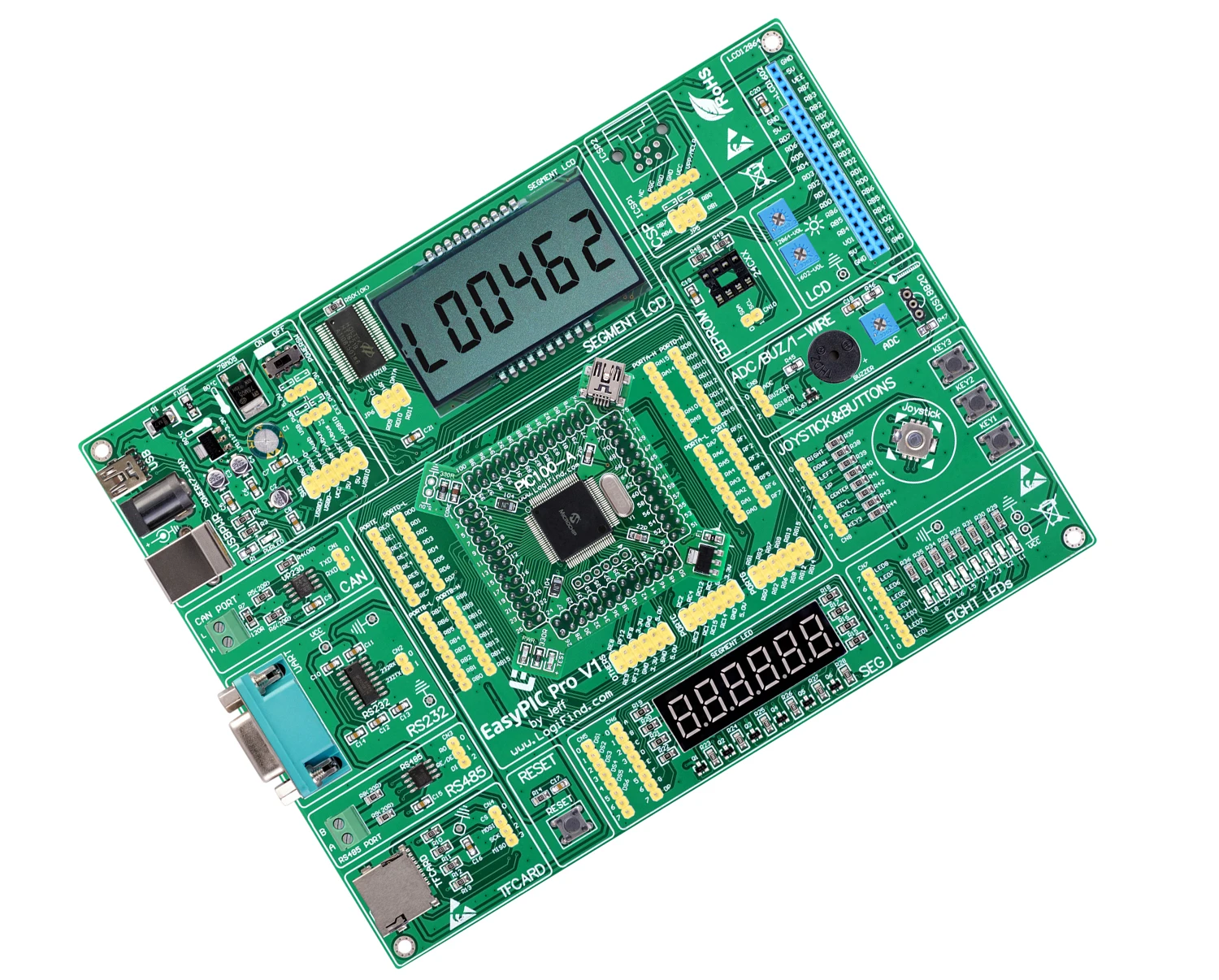 Easypic Pro Learning Evaluation Development Board DsPIC PIC32 PIC24 with Pic32mx795f512l