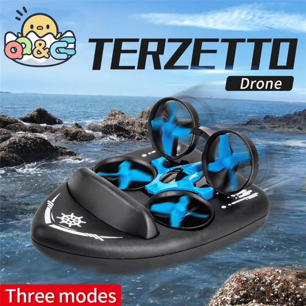 

JJRC H36F Terzetto 1/20 2.4G 3 In 1 RC Vehicle Flying Drone Land Driving Boat Kid Mini Drone Model Toy RTR VS E016F Upgraded H36