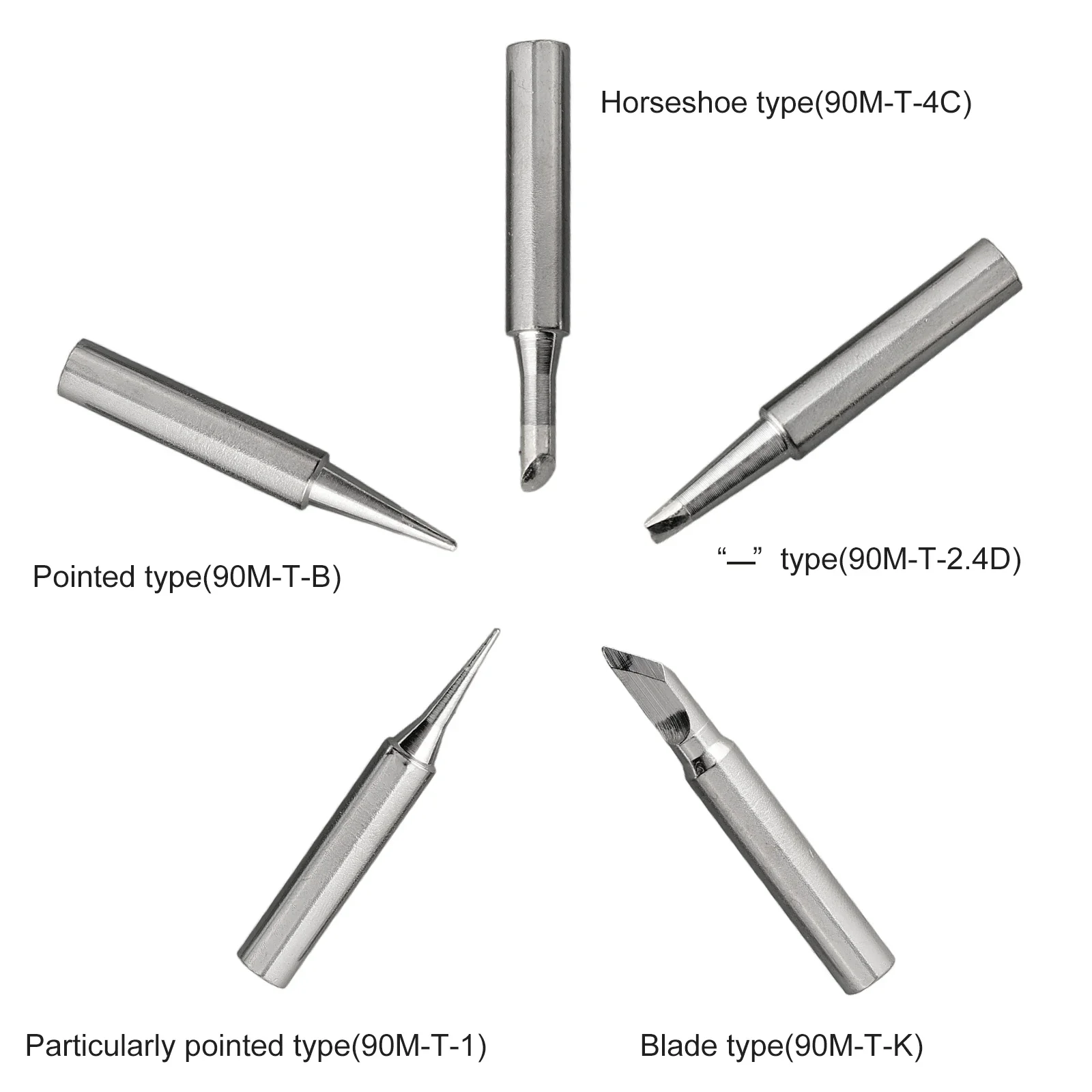 5pcs 900M-T Soldeerbout Tip Zuiver Koper Elektrische Soldeerbout Tips loodvrij Lassen Voor Solderen Op smalle Pitches