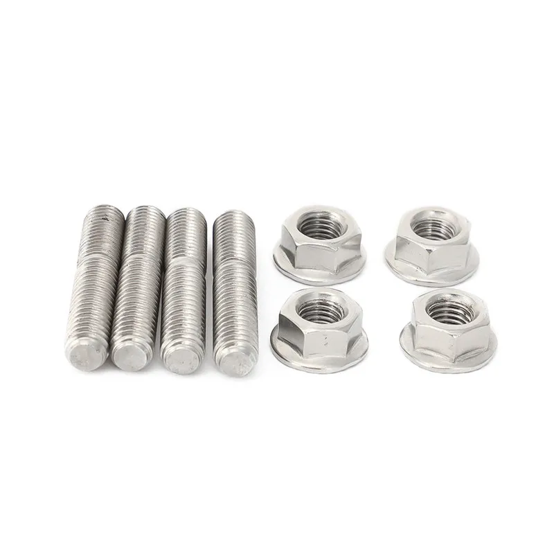 4PC Exhaust Manifold Stud Nut For Sportster Dyna Softtail Glide Fatboy Touring Street Glide Touring Road King Touring Electra