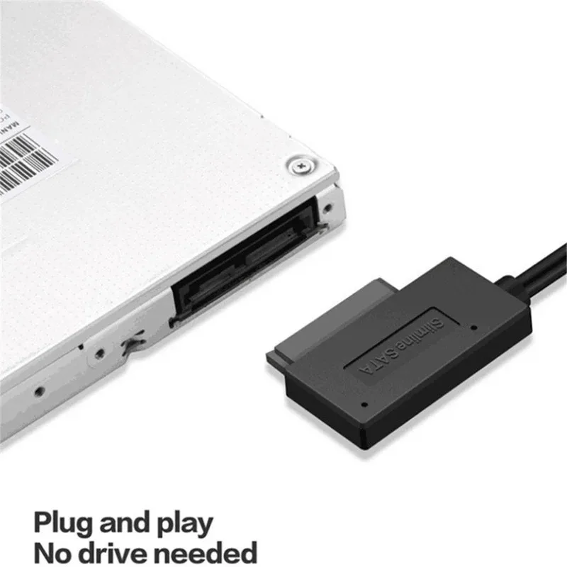 Adapter USB 2.0 na Mini Sata II 7+6 13Pin Kabel konwertujący Stały styl do laptopa CD/DVD ROM Slimline Drive HDD Adapter USB SATA