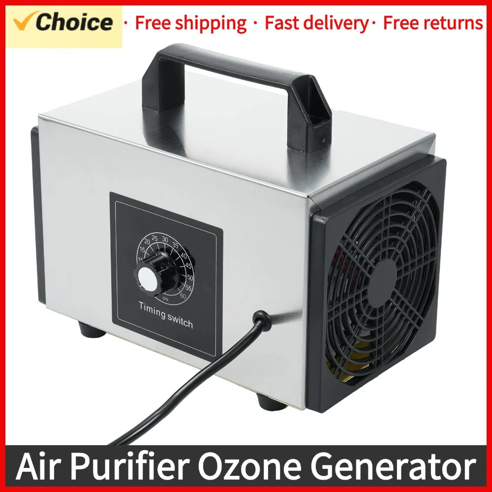 150W Ozone Generator Commercial Ozone Generator Ozone Machine 60000g/h Odor Remover 110V-220V for 250m² Air Purifier