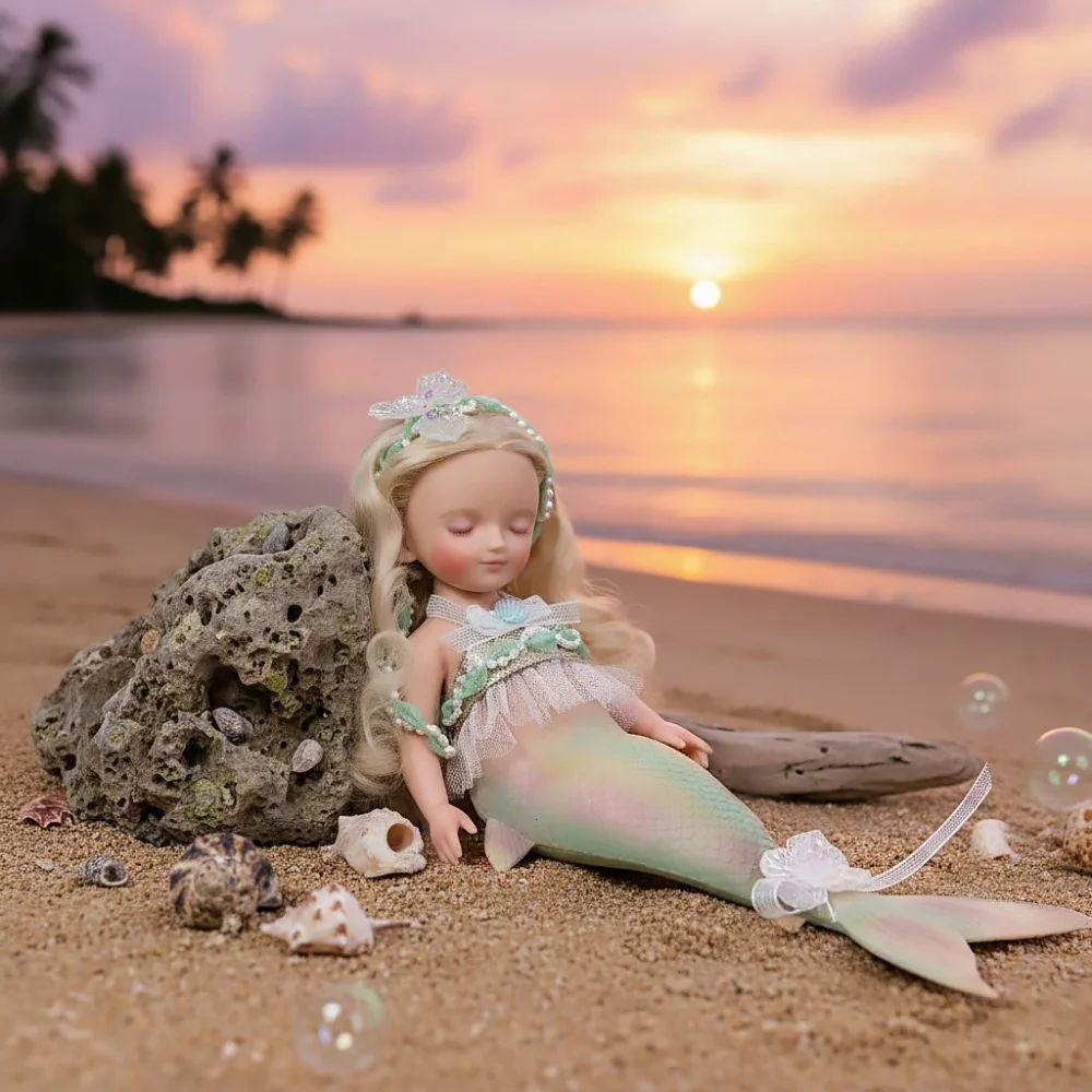 

Cloveray 10inch Original Latest Full Body Silicone Mermaid Doll Super Soft Realistic Silicone Doll Highquality Artwork Xmas Gift