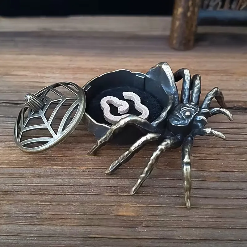 

1 spider incense burner, Halloween decorations, meditation, Zen meditation, yoga, outdoor SPA handicrafts, home room decorations