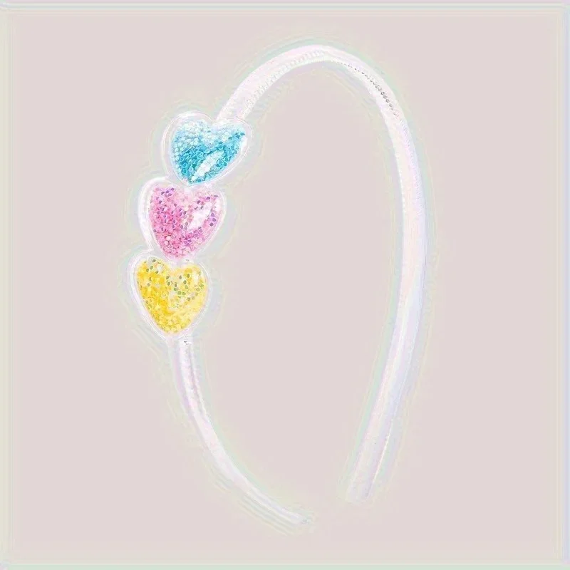 

Sparkle Heart Hairbands 5 Color Variety Glitter Soft Head Hoops for Women Girls Party Hair Accessories Photoshoot Props
